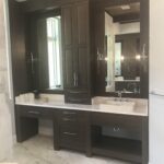 Two bathroom sinks side-by-side